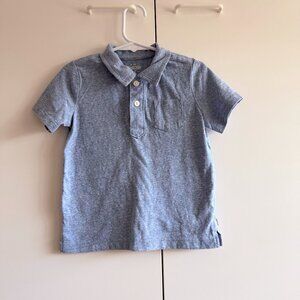 OshKosh Boys Polo Short Sleeve Collared Shirt in Blue Size 3T